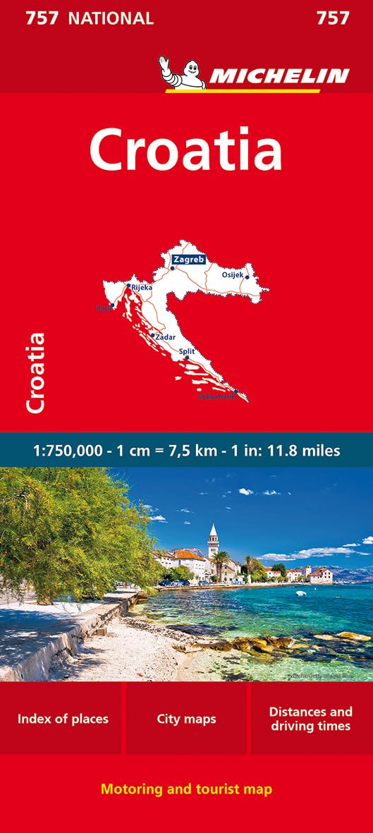 Croatia - Michelin National Map 757 (Michelin Maps, 757)