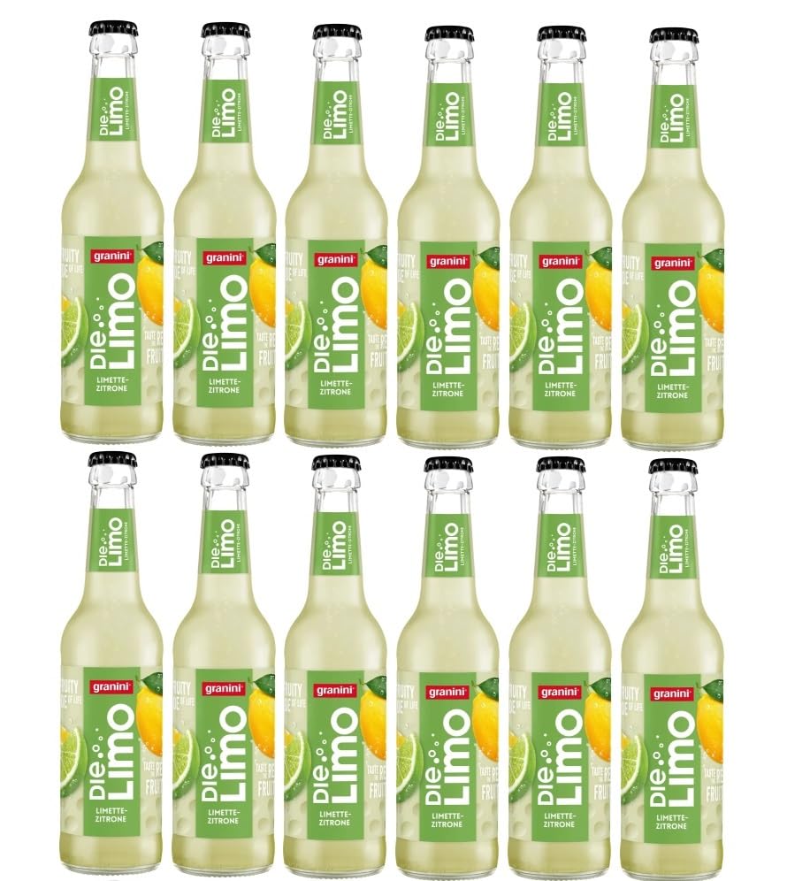 12 Flaschen Granini Die Limo Limette-Zitrone Limette Zitrone a 0,33 L inkl. MEHRWEGPFAND + Space Keks gratis a 45 g von Onlineshop Bormann