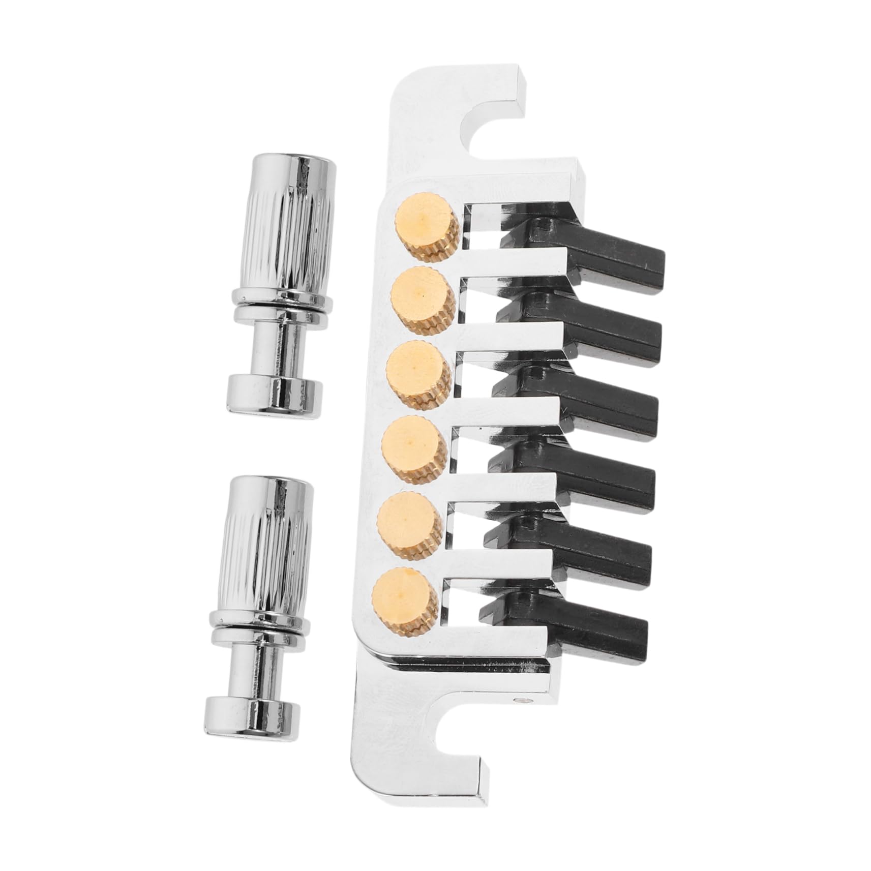 Toddmomy 1 Set Electric Guitar Bridge Saddle Guitar Bridge Tailpiece Guitar Accessory Guitar Bridge Pins Guitar Accessories Guitar Metal Tailpieces Tailpiece Bridge for Guitar Copper Silver