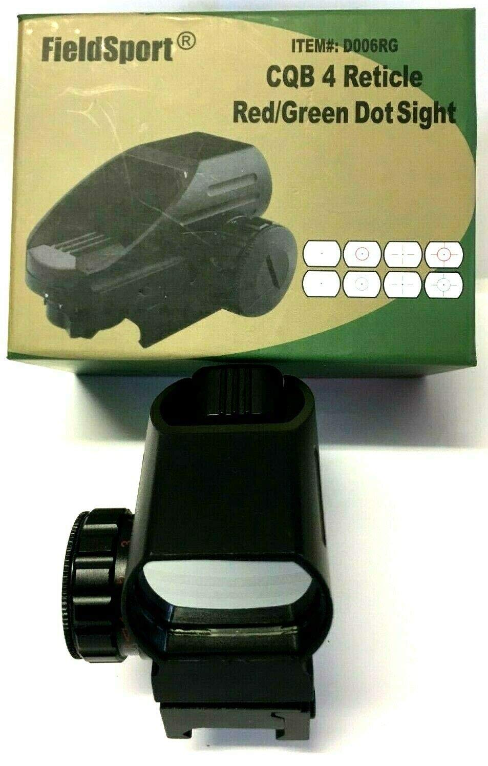 Premium Quality, Red and Green Reflex Micro Rifle Scope Dot Sight with 4 Different Reticles, Picatinny Rail Mount (New Version)