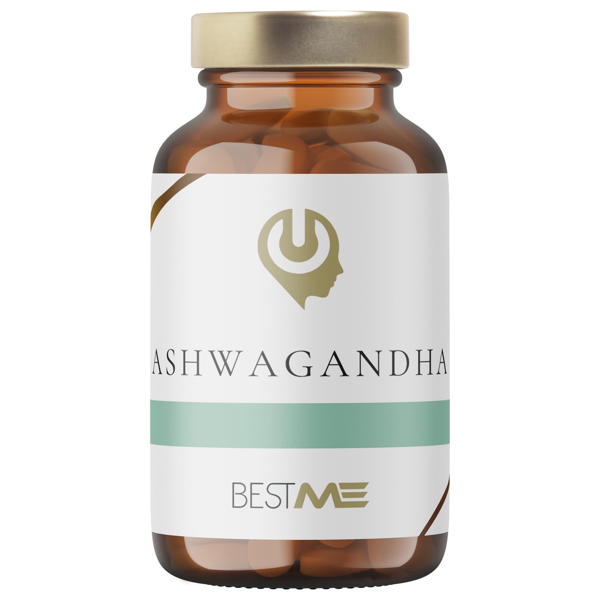 BESTME - Ashwagandha con Sensoril® 521 mg (10% de Withanólidos) | 60 Cáps | Apoyo al Estado de Ánimo, Calma y Concentración, Nootrópico Vegano y Sin Gluten