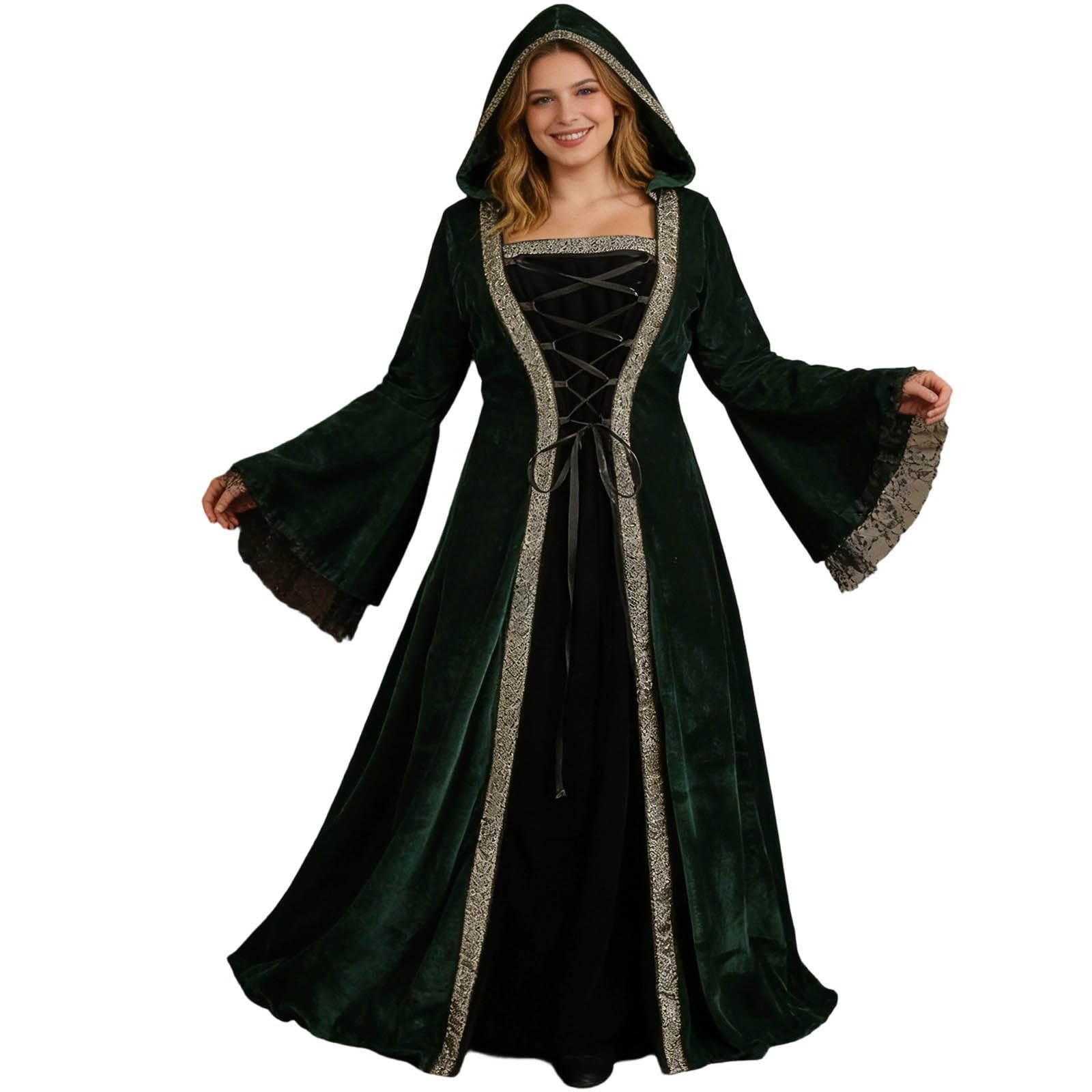 Elegante abito medievale per giochi di ruolo storici e cosplay