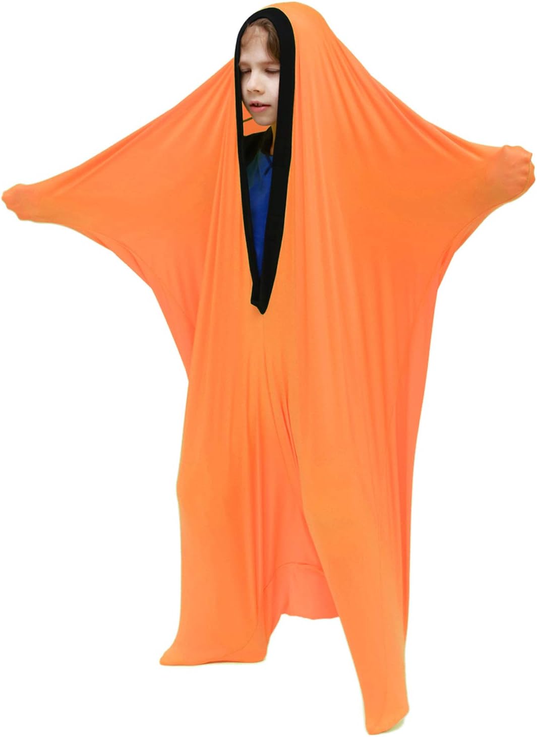 SANHO Dynamic Movement Sensory Body sock, Large, 9-12 years old, 56''HX28''W, Good for Height:52"-61",Updated Version,Orange