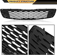 Vista 3 de Rejilla de parachoques superior cromada delantera compatible con Kia Forte5 Hatchback EX LX 2017 2018 reemplaza 86350A7810 86350-A7810