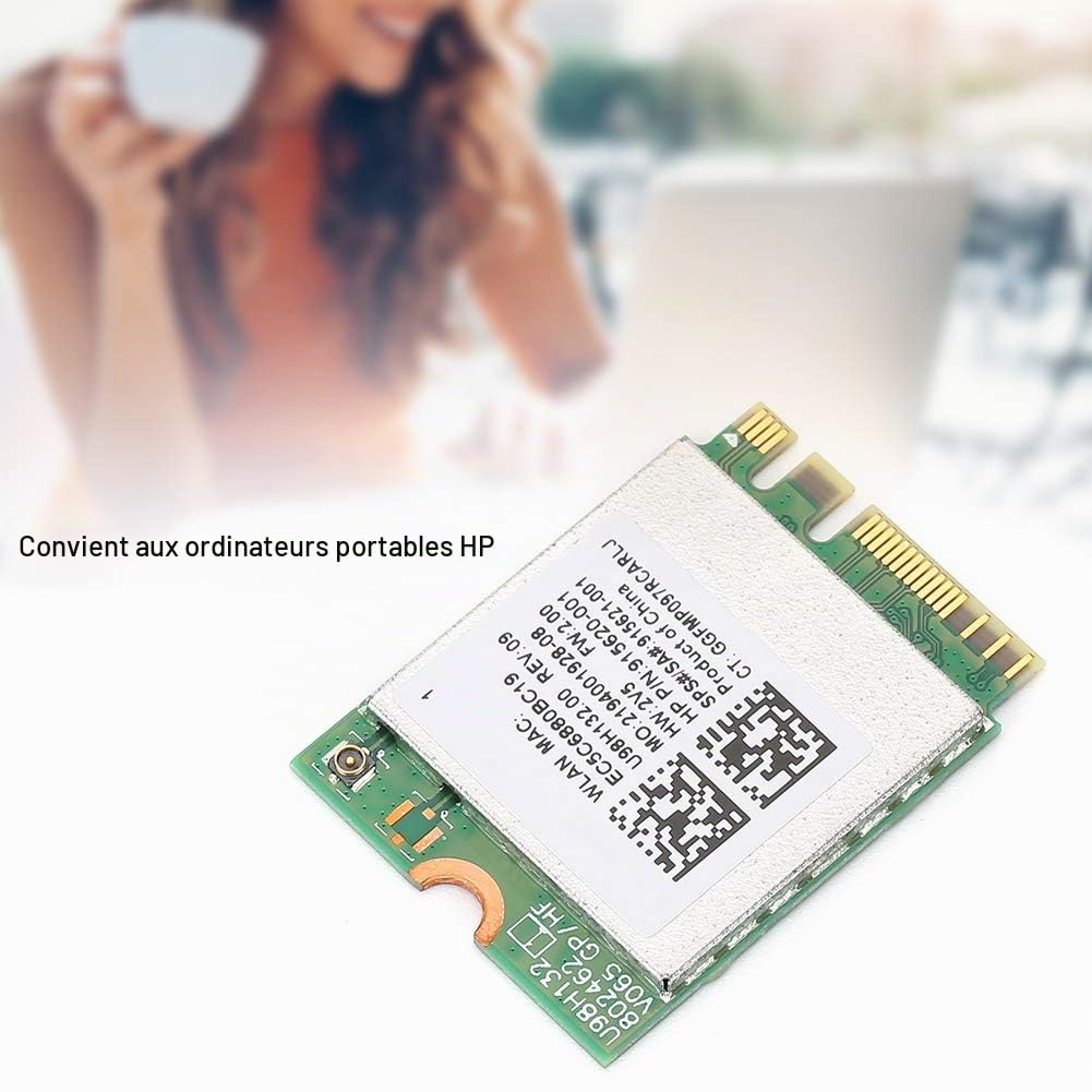 Carte réseau sans Fil AC, RTL8821CE Jusqu'à 433M Bluetooth 4.2 Carte réseau WiFi Prise en du protocole 802.11 A/B/N/AC, pour Win7/8/10, pour Ordinateurs Portables/Ordinateurs