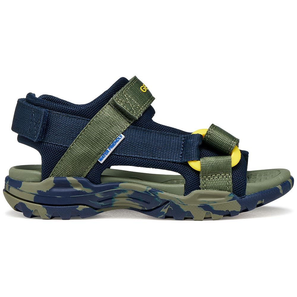 Geox J Borealis Boy E Sandal, Navy/Military, 32 EU