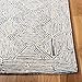 SAFAVIEH Micro-Loop Collection Area Rug - 5' Square, Blue & Ivory, Handmade Wool, Ideal for High Traffic Areas in Living Room, Bedroom (MLP538M)