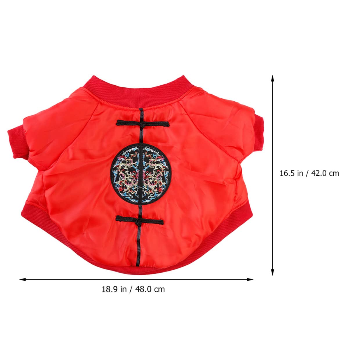 POPETPOP 3pezzi Costume Invernale Per Cani Con Design Creativo Abbigliamento Per Animali Domestici Stile Cinese Per Attività Outdoor e Uso Quotidiano Circonferenza Torace