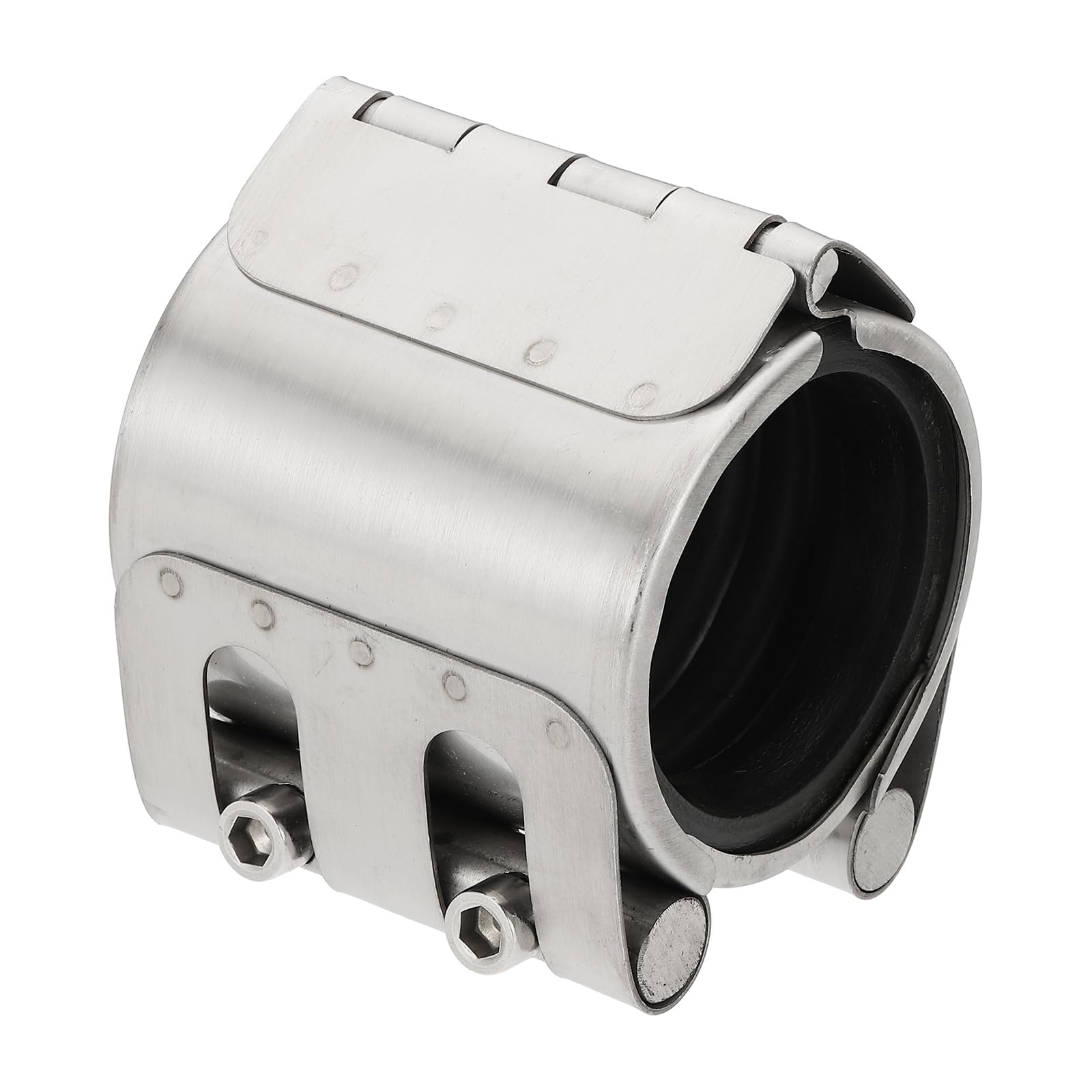 sourcing map Pipe Repair Clamp 2-1/4" OD 56mm-59mm 304 Stainless Steel Leak Sealer Emergency Pipe Repair for Plastic Metal Tubing Water Gas Oil Lines, Silver