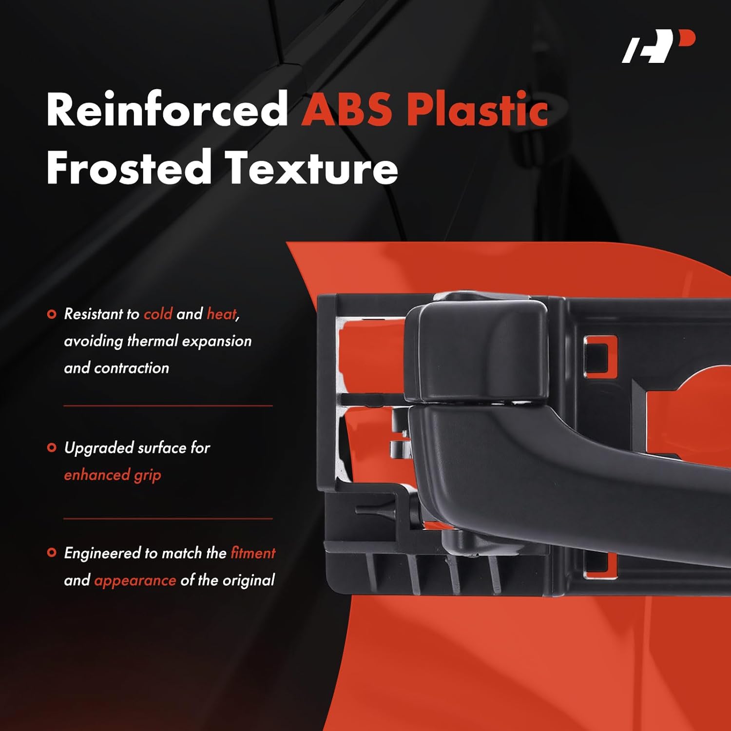 A-Premium Inside Interior Door Handles Compatible with Kia Sedona 2006-2012 & Hyundai Entourage 2007-2010, Black, 2-PC Set, Front Driver and Passenger Side