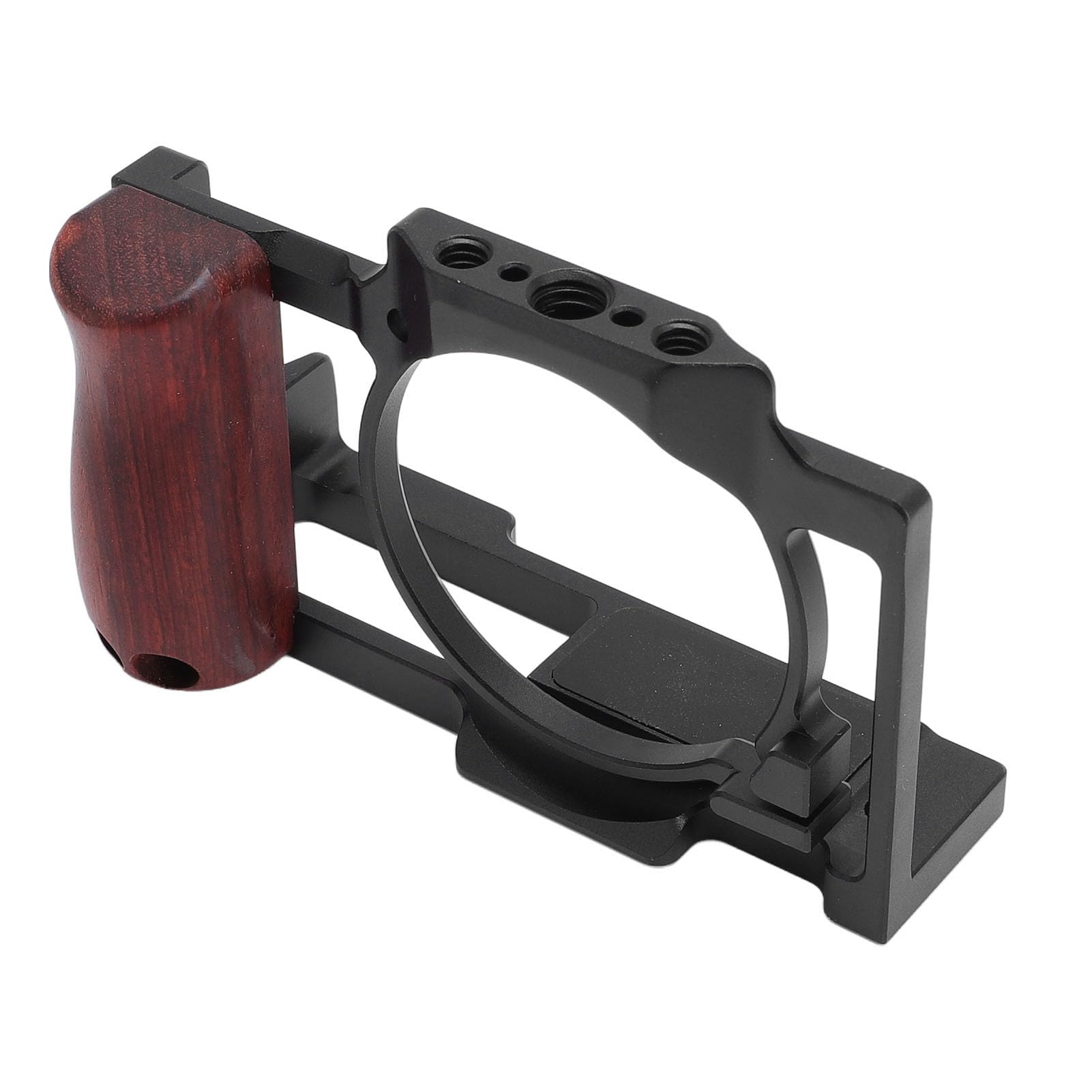 Naroote Gabbia Fotocamera per ZV1, Gabbia DSLR Protettiva Leggera in Lega di Alluminio Rig Video con Supporto per Slitta Fredda e Fori per Viti da 1/4 di Pollice, Cuscinetto Antiscivolo, Ideale per
