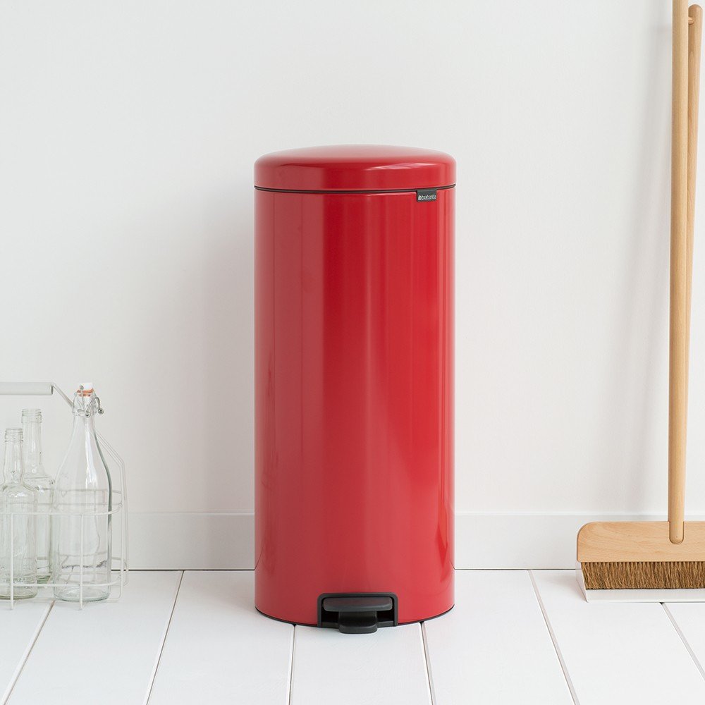 Brabantia NewIcon Pedal Bin 30 L (Passion Red) SoftClosure Kitchen