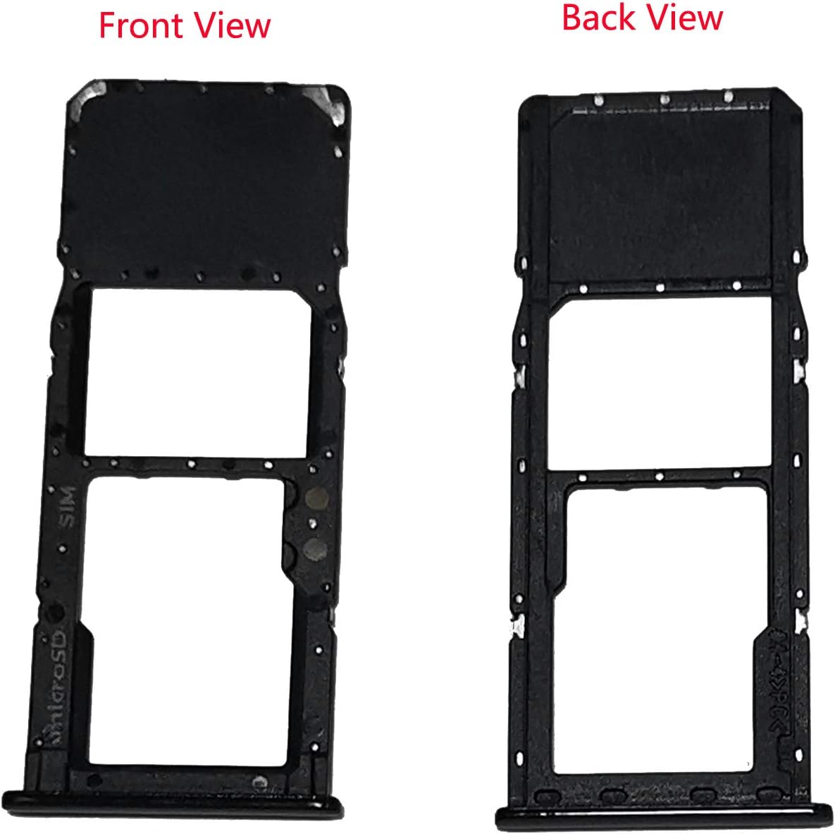 A51 Single Sim Card Tray Slot Replacement for Samsung Galaxy A51 A515 with Eject pin (Black) (Not fit for A51 5G Version)