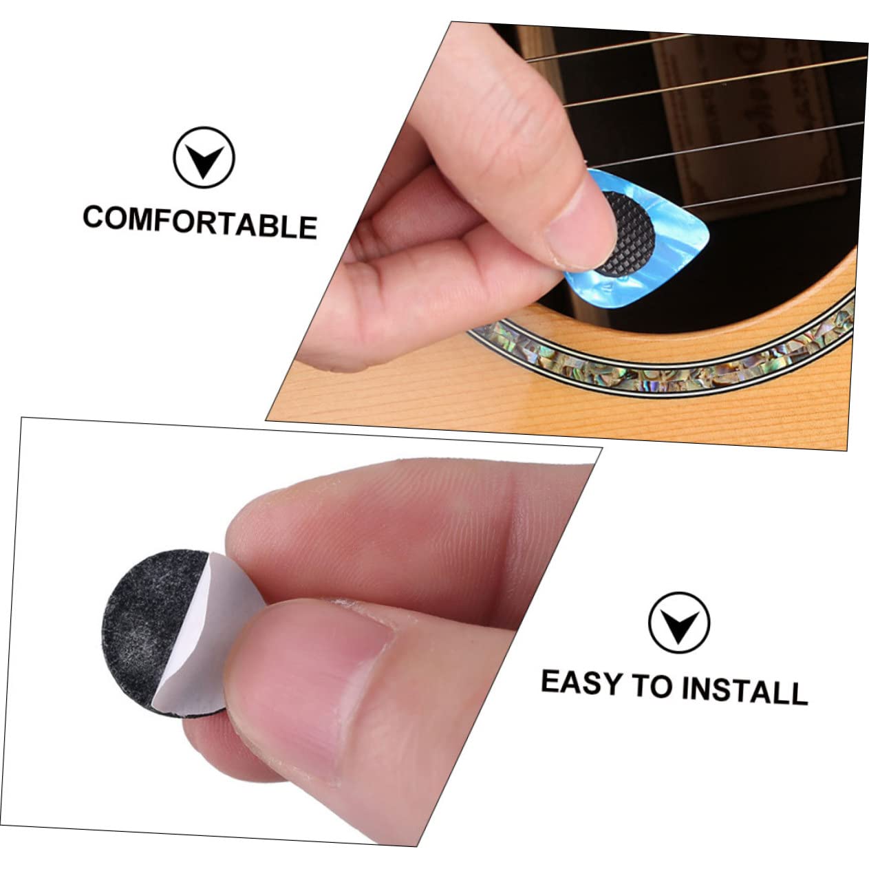 VICASKY 160piezas Agarre De Goma Para Púas De Guitarra Accesorios Prácticos Para Soporte Antideslizante Para Púas De Guitarra Eléctrica De Usar y
