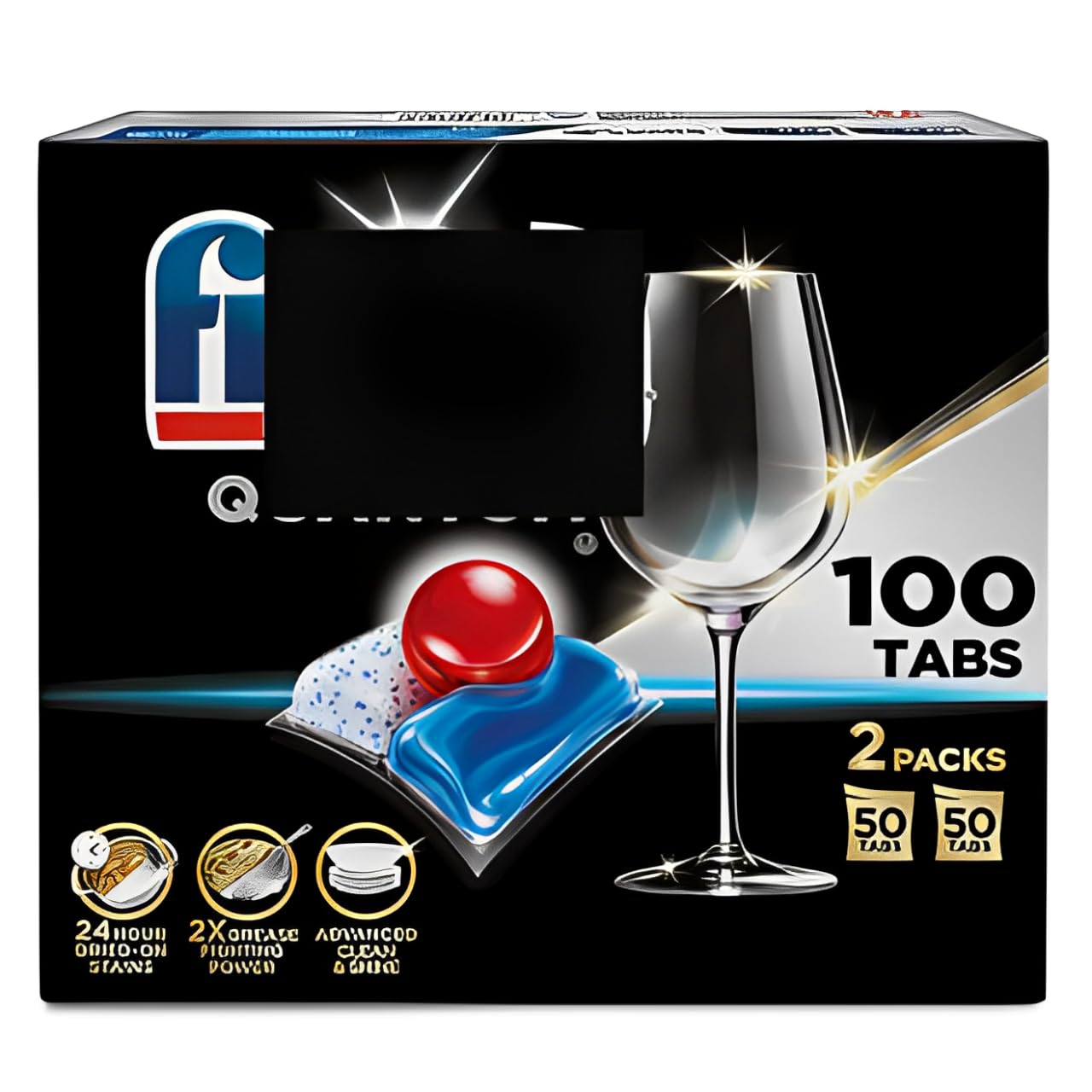 Ultra Power Dishwasher Pods – 100 Count | Deep Cleaning Detergent Tablets for 24-Hour Dried-On Food & Grease | All-in-One Action