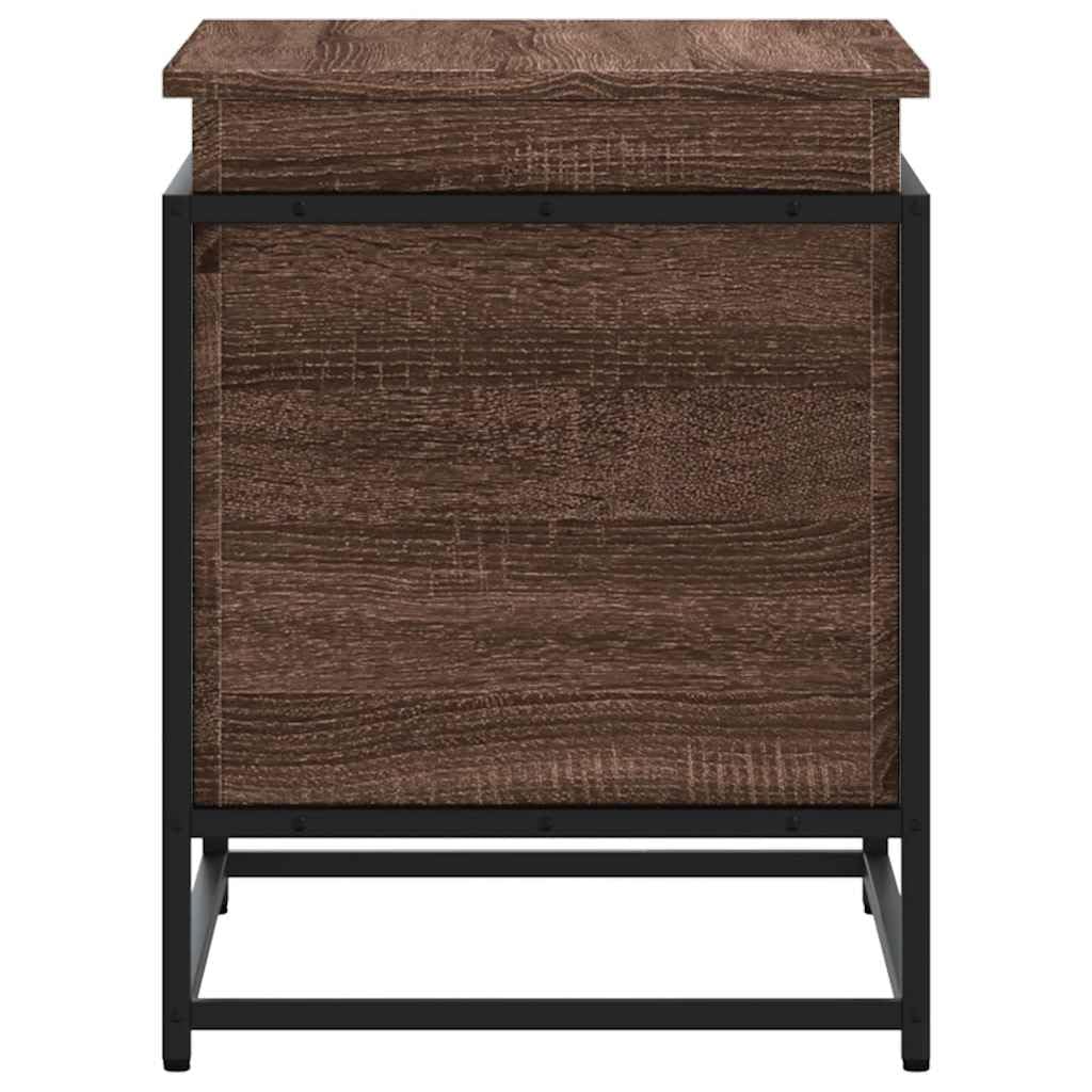 vidaXL Caja de almacenaje con Tapa Madera marrón Roble 60x40x51,5 cm, Caja de Mantas, baúl de almacenaje, Caja de almacenaje de Juguetes