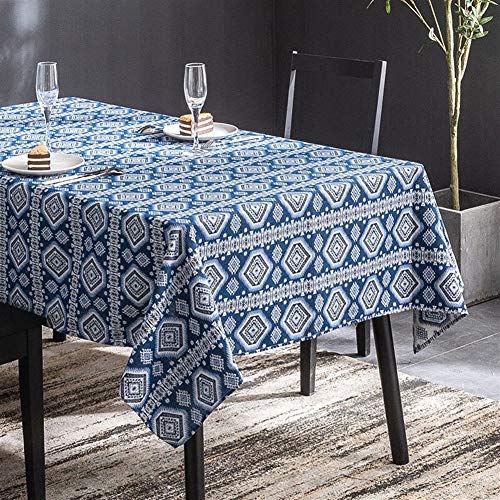 Square Cotton Tablecloth, Rectangular Table Coffee Table Living Room Tablecloth, Ethnic Style Literary Cotton and Linen Tablecloth, Fashion Round Tablecloth, Fabric Table Mat