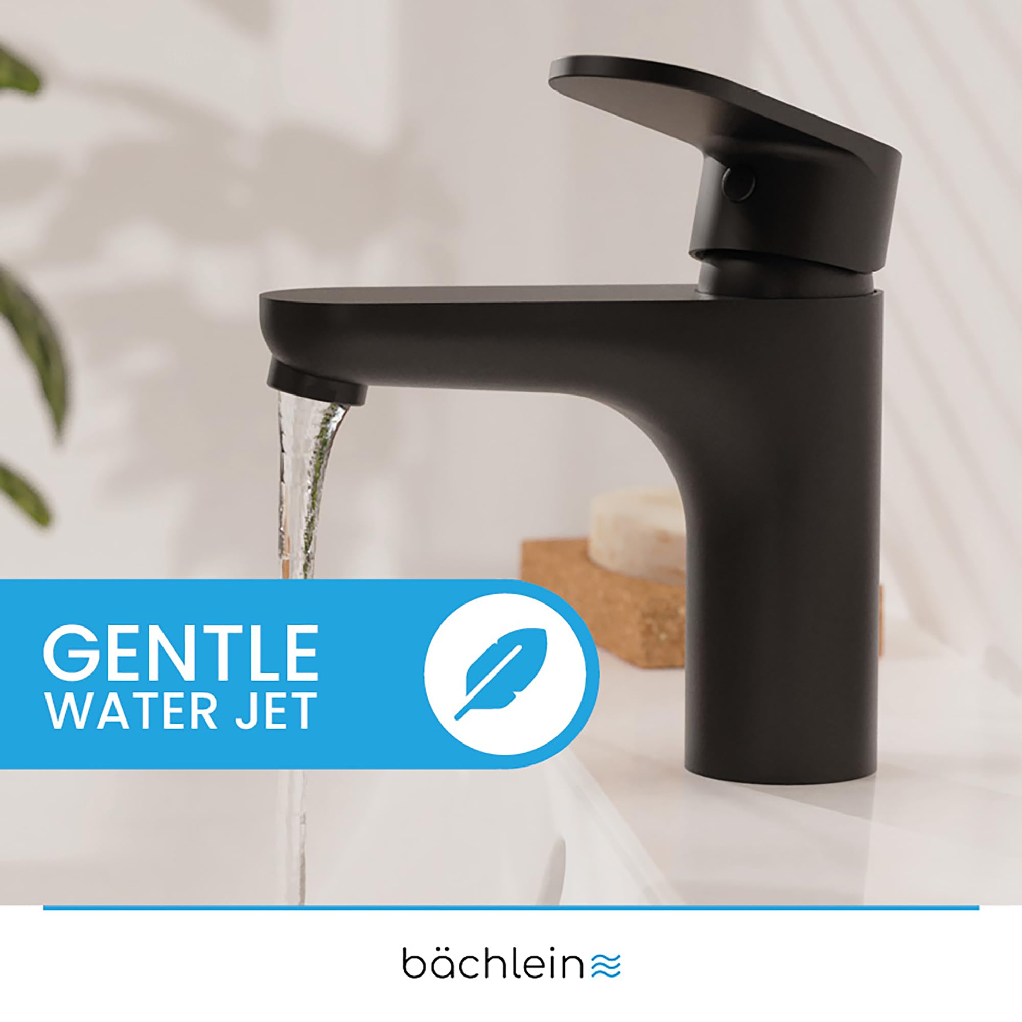 Bächlein Tap for The Bathroom in Classic Design Single-Lever Mixer with Durable Ceramic Cartridge and Installation Set - Image 3