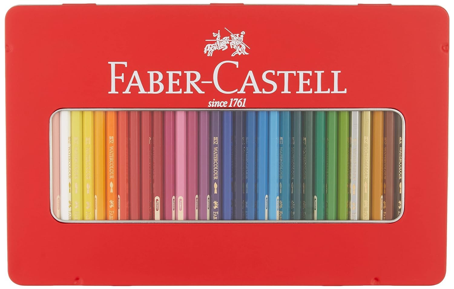 Amazon | Faber-Castell 水彩鉛筆キット ブリキ製ケース付き | 色鉛筆