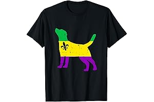 Labrador Mardi Gras Dog Carnival Parade Masquerade Party Custom T-Shirt