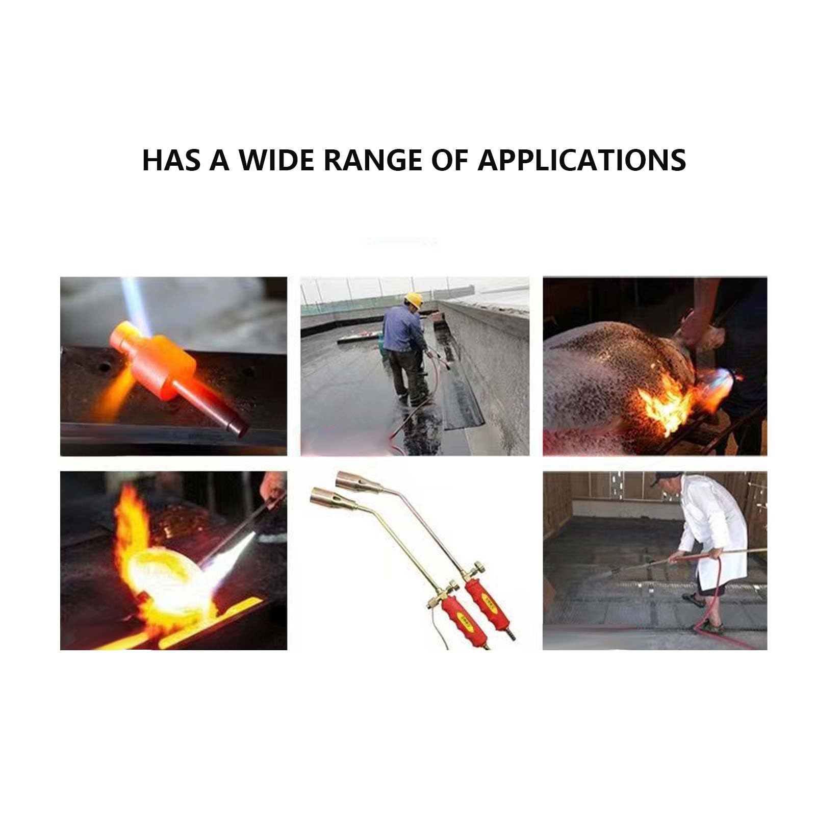 Kit Soplete Quemador Propano Industrial con Manguera 2m - Para Desbrozar, Soldar Chapa y Fundir Asfalto - Compatible con Bombonas Gas Propano (calibre 35)