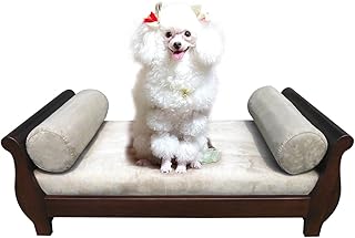 D-Art Sleigh Pet Bed - in Mahogany Wood