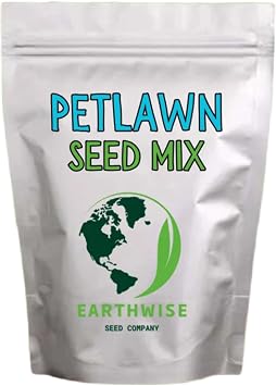 Earthwise PetLawn Alternative Lawn Seed Organic Tall Fescue and White Dutch Clover Blend, Pet Friendly, Durable, Low Maintenance, Drought Tolerant 5 lb, Covers 5,000/2,000 sq ft