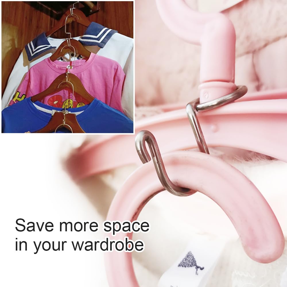 25 Ganci Appendiabiti In Acciaio Inox - Connettori Salvaspazio Per Armadio
