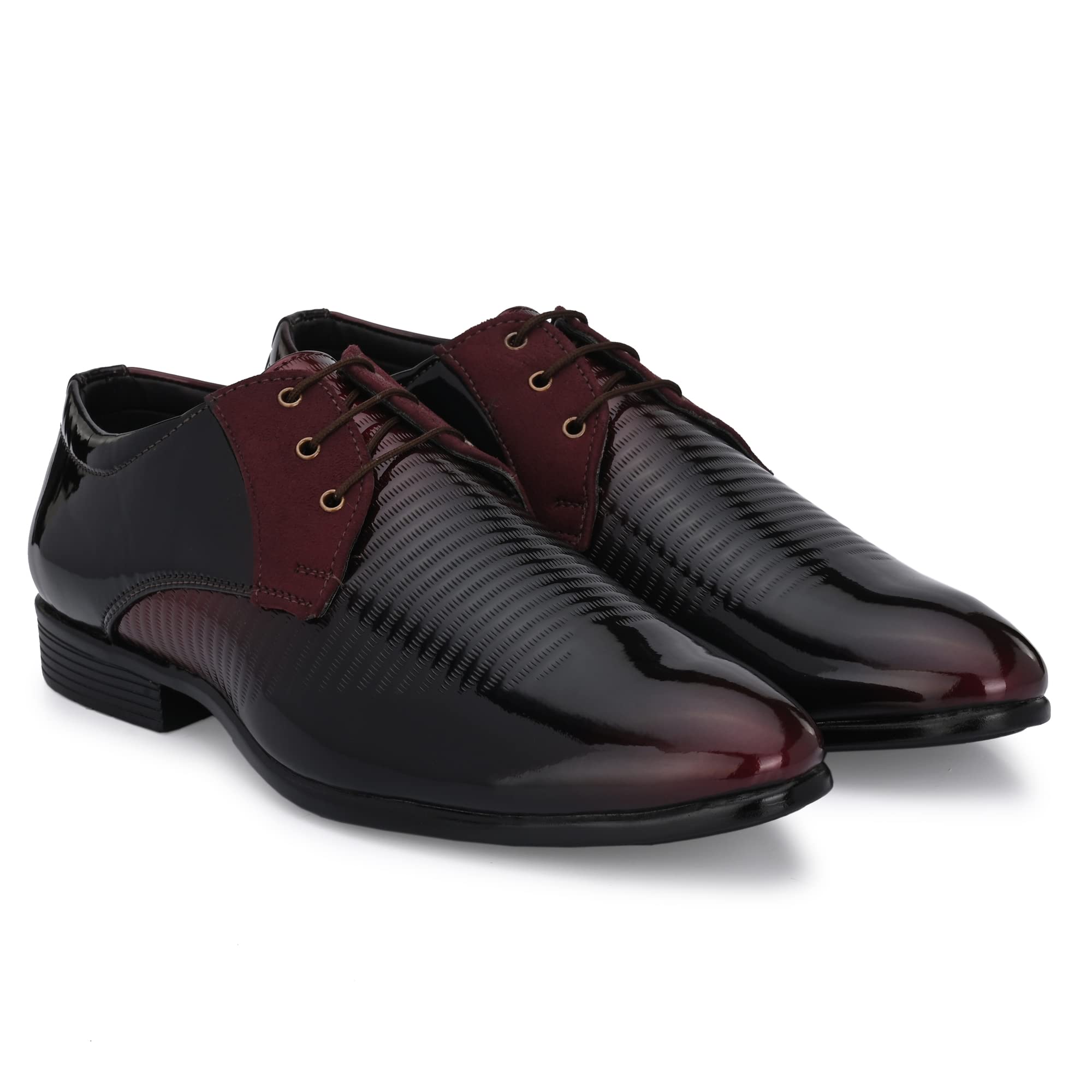G L Trend Casual Double Color Tone Patent Leather Derby Shoe for Men Cherry 9 UK (B09PZ9B44Z) Amazon Price History, Amazon Price Tracker