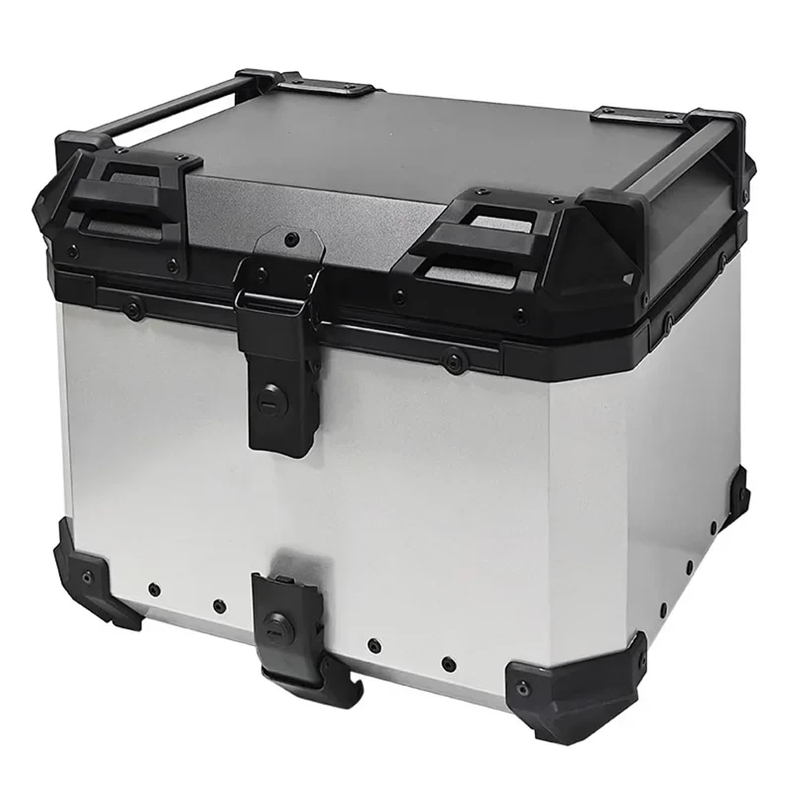 36L Ogólne aluminium Stop Motocykl Kask Box Górny Ogon Tylny Bagażnik Przechowywanie Bagażnik Planar Motocyklowy Konik(White)