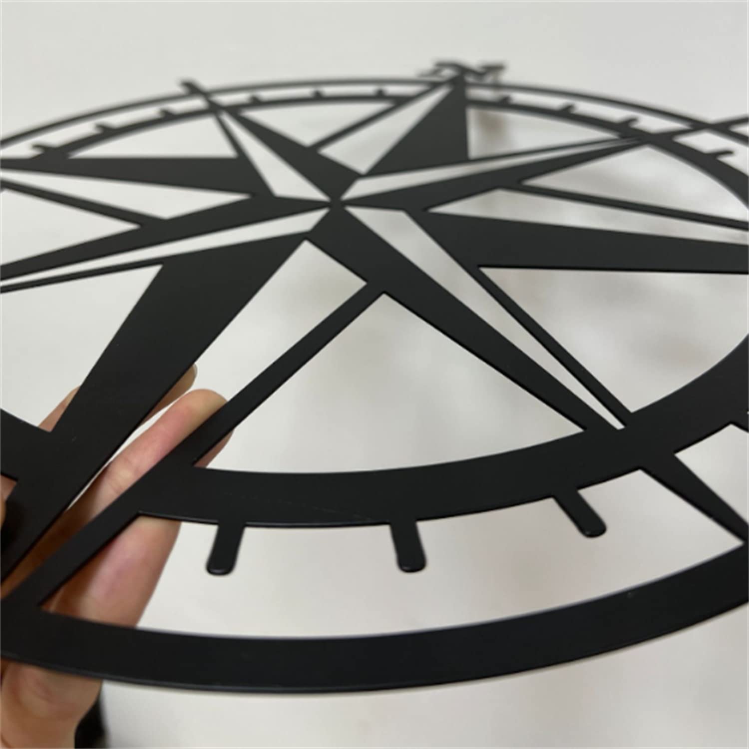 ESTART Decorazione da parete in metallo con bussola nautica da 28 cm, decorazione da parete, soggiorno, camera da letto, ufficio, portico, giardino, patio, da appendere alla parete, a tema spiaggia