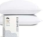 Mayfair Linen 100% Organic Cotton Percale Pillow Cases Standard/Queen Size Set of 2 - Percale Pillowcases Standard/Queen, Soft Cooling Pillow Cases for Sleeping, Cotton Pillowcovers - White
