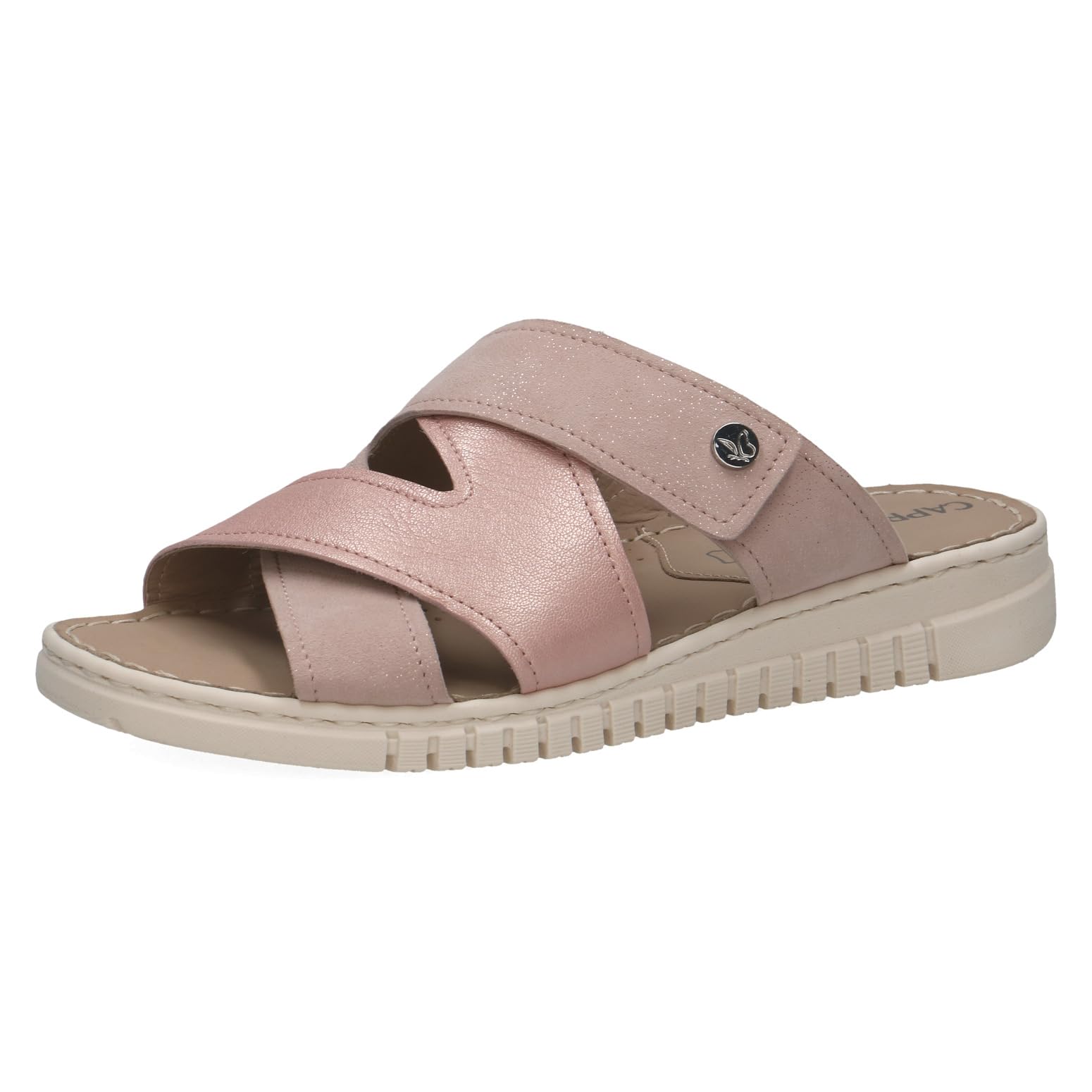 Caprice Women's Leather Sandal, Pink (ROSE PERLATO), 7.5 UK