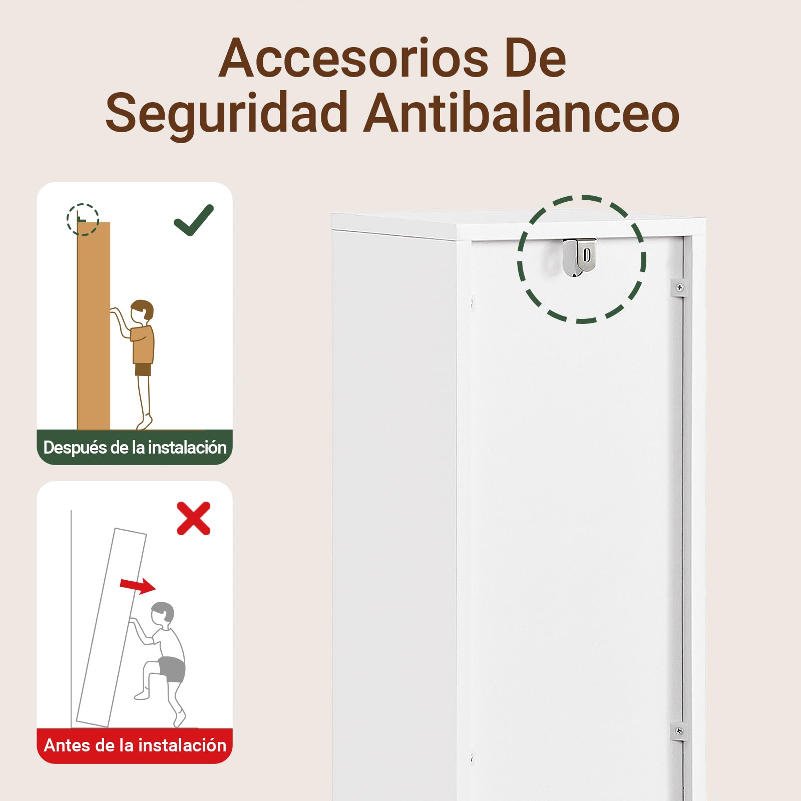 SoBuy Mueble Baño Auxiliar Armario Estrecho Columna 20x20x96cm para Aseo | Con Cajón & Balda Ajustable para Espacios Reducidos Mueble Almacenaje Blanco BZR151-W