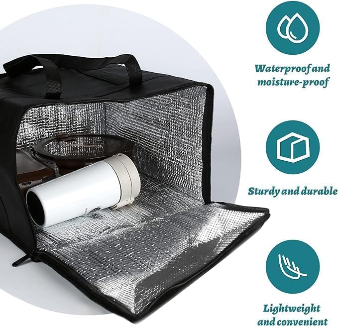 Image of Shopping Bags, Reusable Foldable Cool Bag, Shopping Basket, Large Picnic Basket, Robust Insulated Bag, Lunch, Upright Standing Thermal