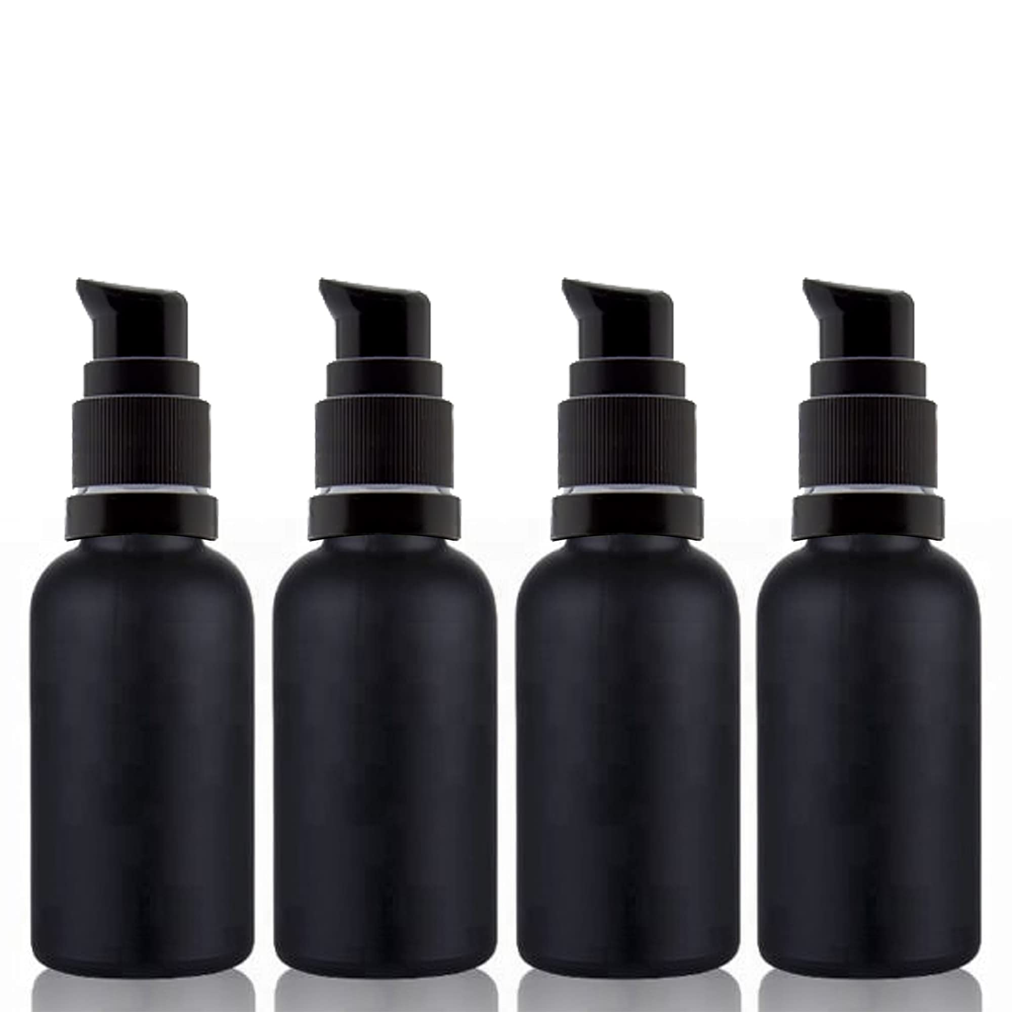Devinez Multipurpose Black Color Matt Finish Round Glass Bottle, 30 ml with Black Lotion Pump & Cap (Pack of 4), for Beauty, Essential Oils, Blends, Skin Care, Travel, Toners, Cosmetic & DIY-picture-26