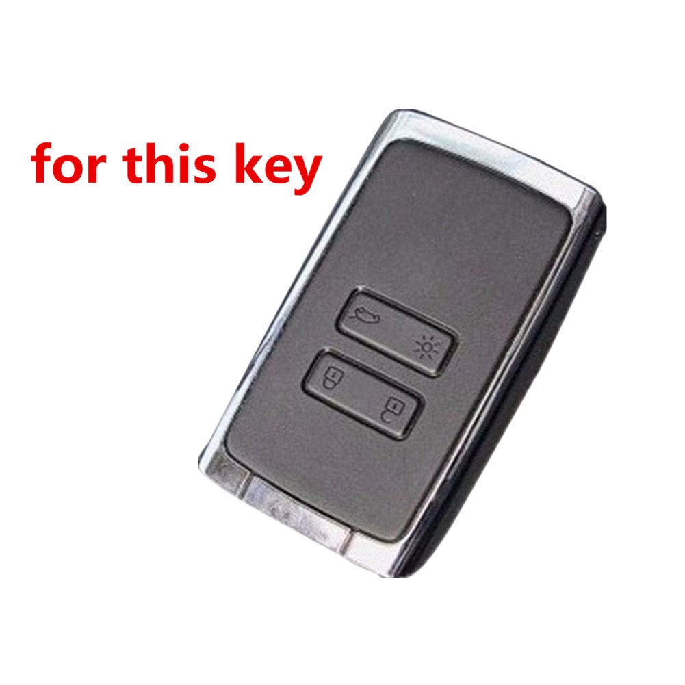 DFGSDRDY Portachiavi per Auto 1 pz , per Renault Koleos Kadjar Scenic Megane Sandero Espace Clio Captur KangooLaguna Talisman Twingo Cover in Fibra di Carbonio