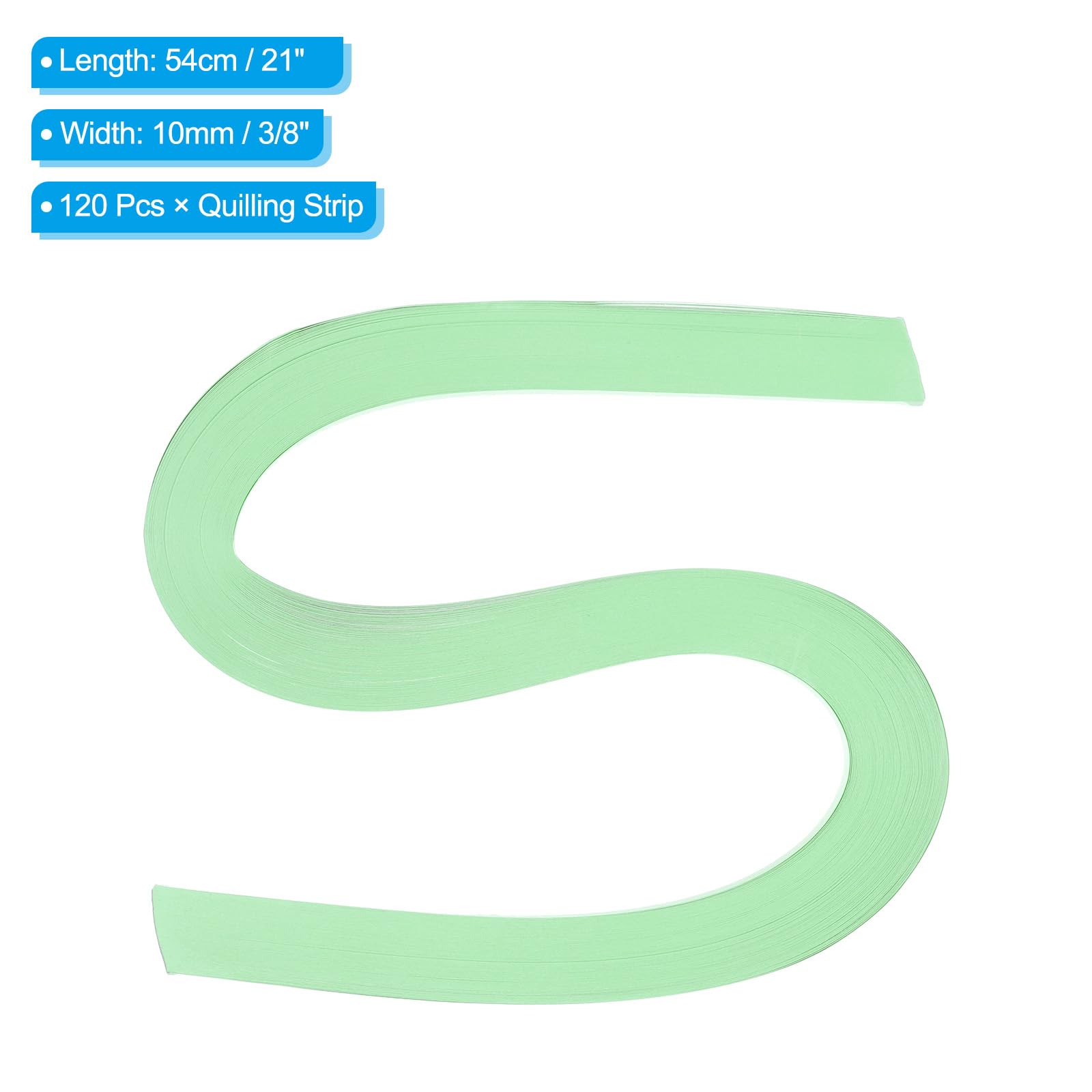 PATIKIL 120pcs Quilling Paper Strips Paper Flowers Quilling Kits 3/8"(10mm) Origami Paper for Adults Beginner Art Craft 21"(54cm) Light Green - Image 2