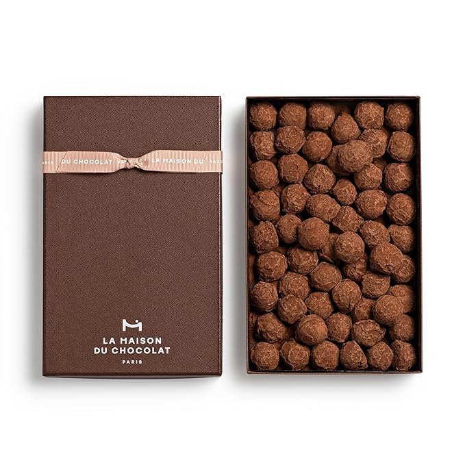 LA MAISON DU CHOCOLAT Classic Truffles Gift Box, Gourmet French Dark Chocolate Gift Box (58 Pieces)