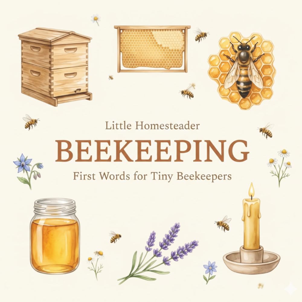 Baby Beekeeping Book First Words for Tiny Beekeepers: Homestead Book for Toddlers Vocabulary Builder for Babies, Toddlers and Preschool (First Words for Little Homesteaders)