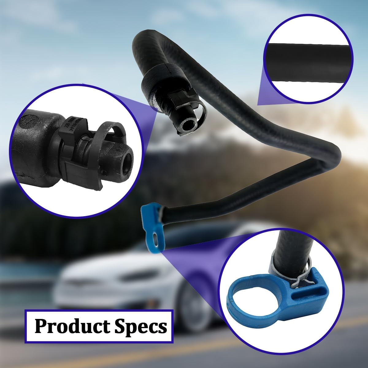 HZEL Car Coolant Hose, OEM# 13251447 13408385 Vehicle Engine Radiator Coolant Hose Water Pipe, High Performance Automotive Replacement Accessories, Compatible with Cruze Sonic Trax