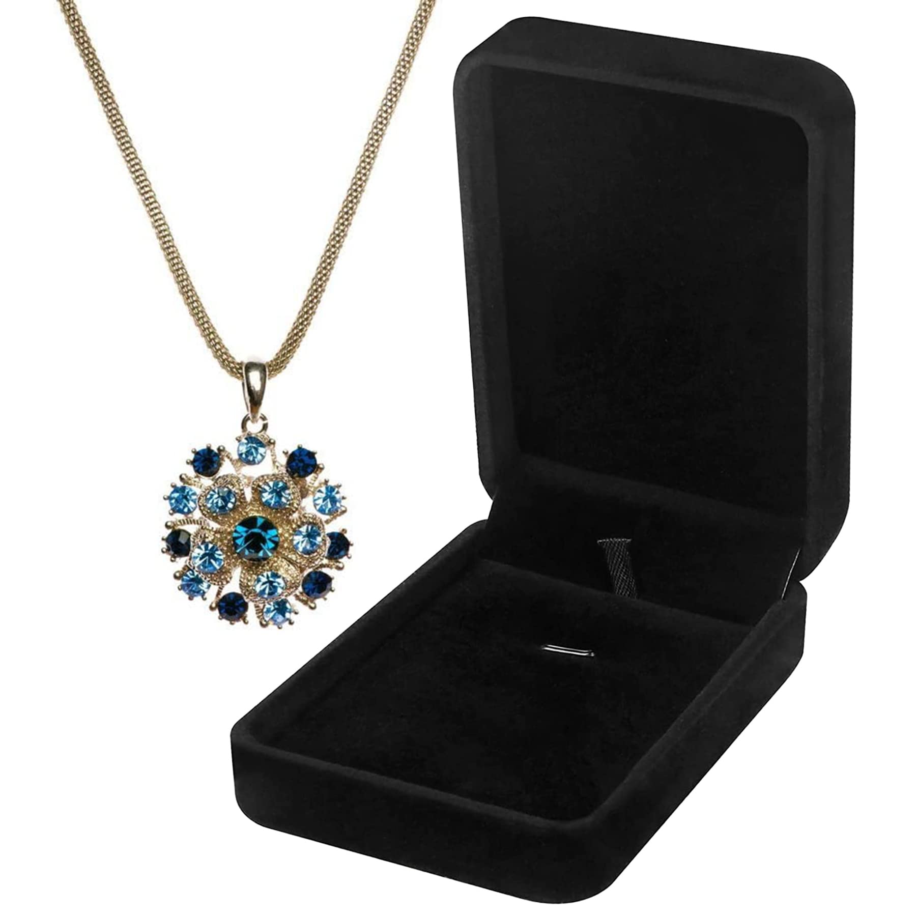 2 pezzi in velluto a forma di collana (nero)