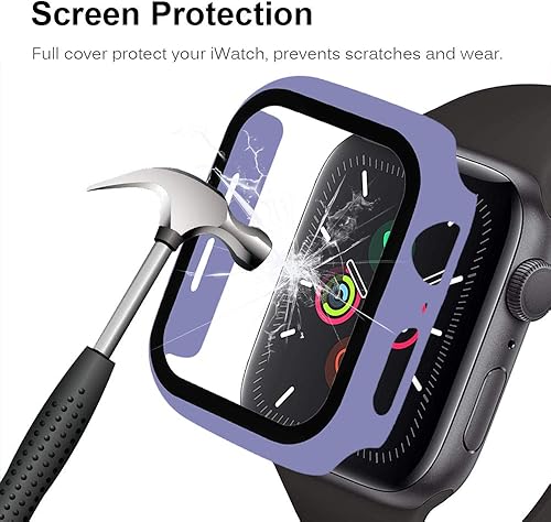 Miniatura 5 de Miimall Funda compatible con Apple Watch Series 987 de 1.614 pulgadas con protector de pantalla, cubierta dura mate antiarañazos a prueba de golpes