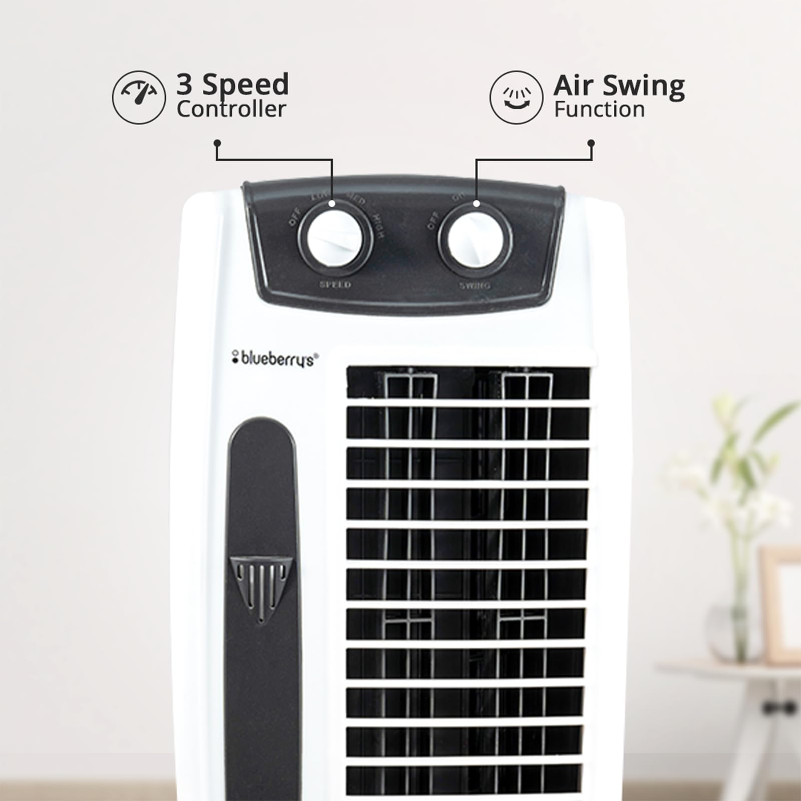 blueberry's ๐ง๐ผ๐๐ฒ๐ฟ ๐๐ฎ๐ป - with powerful air throw, 25-Feet Air Delivery, Low Power Consumption, 4-way Air flow and Anti-Rust Body, High Speed Tower fan for home and office 3