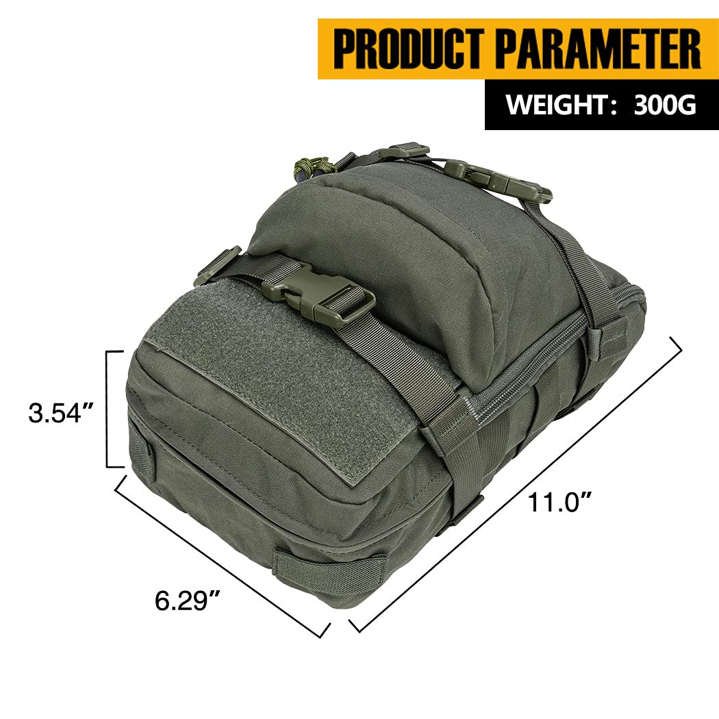 IDOGEAR Mini Mochila táctica Bolsa de hidratación MOLLE Bolsa de Agua al Aire Libre con Bolsa