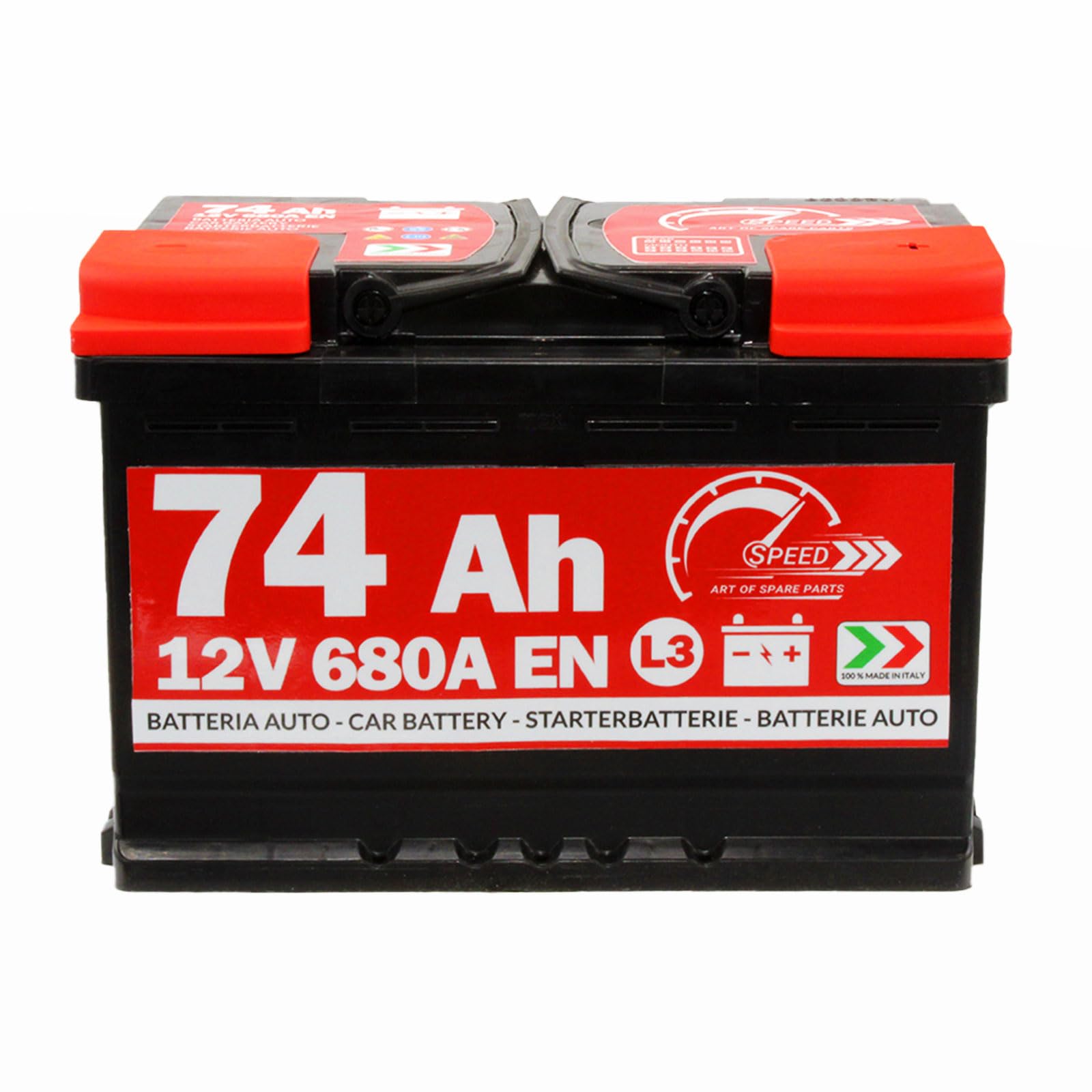 Batería Coche Speed by SMC 12 V 74 Ah 680 A con Polo Positivo a derecha L374 Código | L374 Código