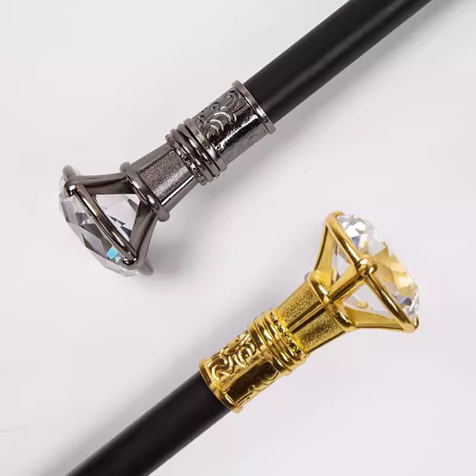 Bastone da passeggio con testa di diamante da gentiluomo da 36 pollici elegante bastone da passeggio per anziani bastoncini da magnaccia per uomo e donna(silver,91cm/35.8in) | 36 pollici elegante bastone da passeggio per anziani bastoncini da magnaccia pe