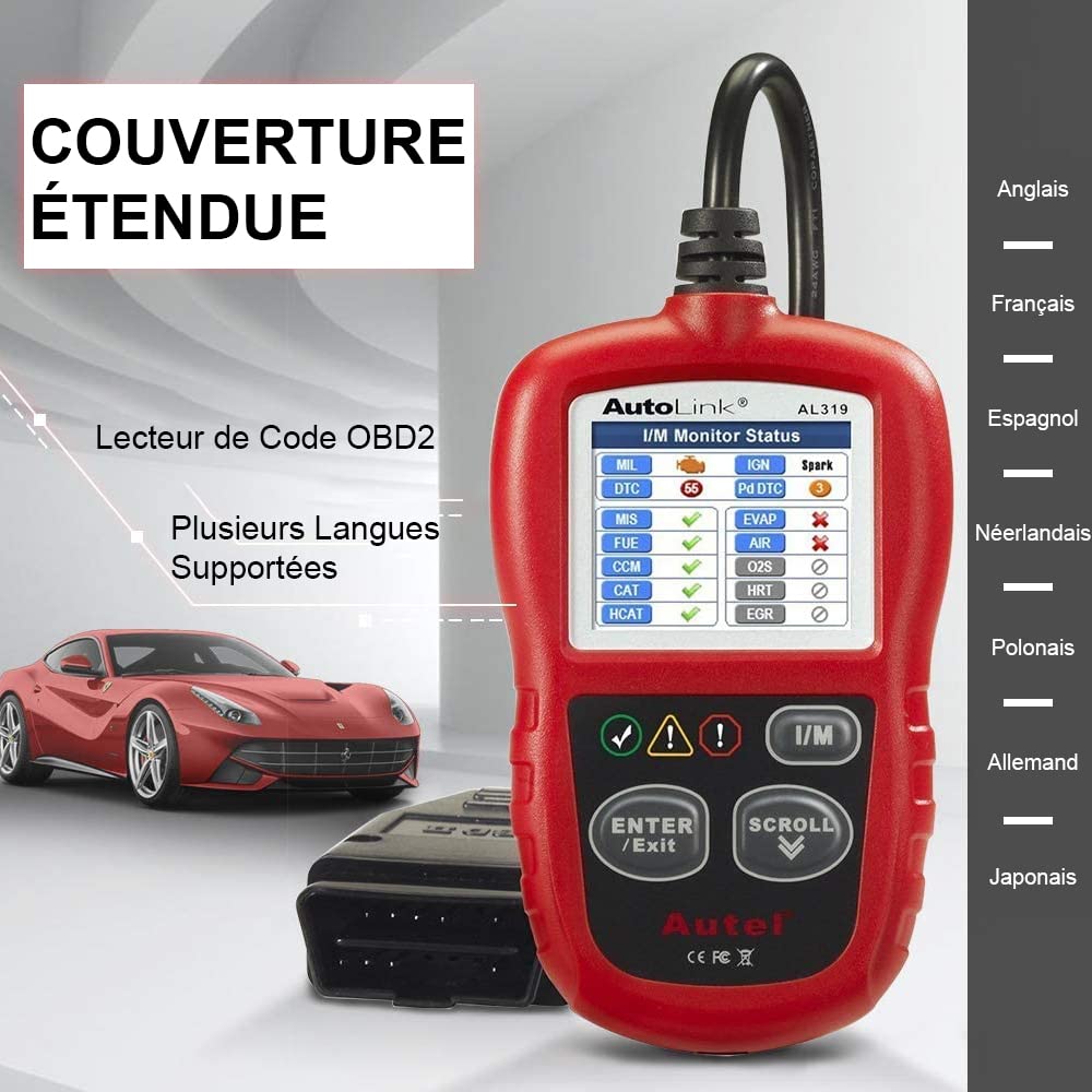 Autel AutoLink AL319 Diagnostic Voiture OBD2 2026