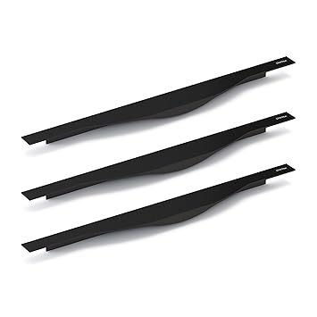Plantex Profile Handle for Kitchen Cabinet/12 Inch Alluminium Drawer Profile Handle/Wardrobe Pull Handle for Home/Office/Hotel - Pack of 2 (Black) - image, photos