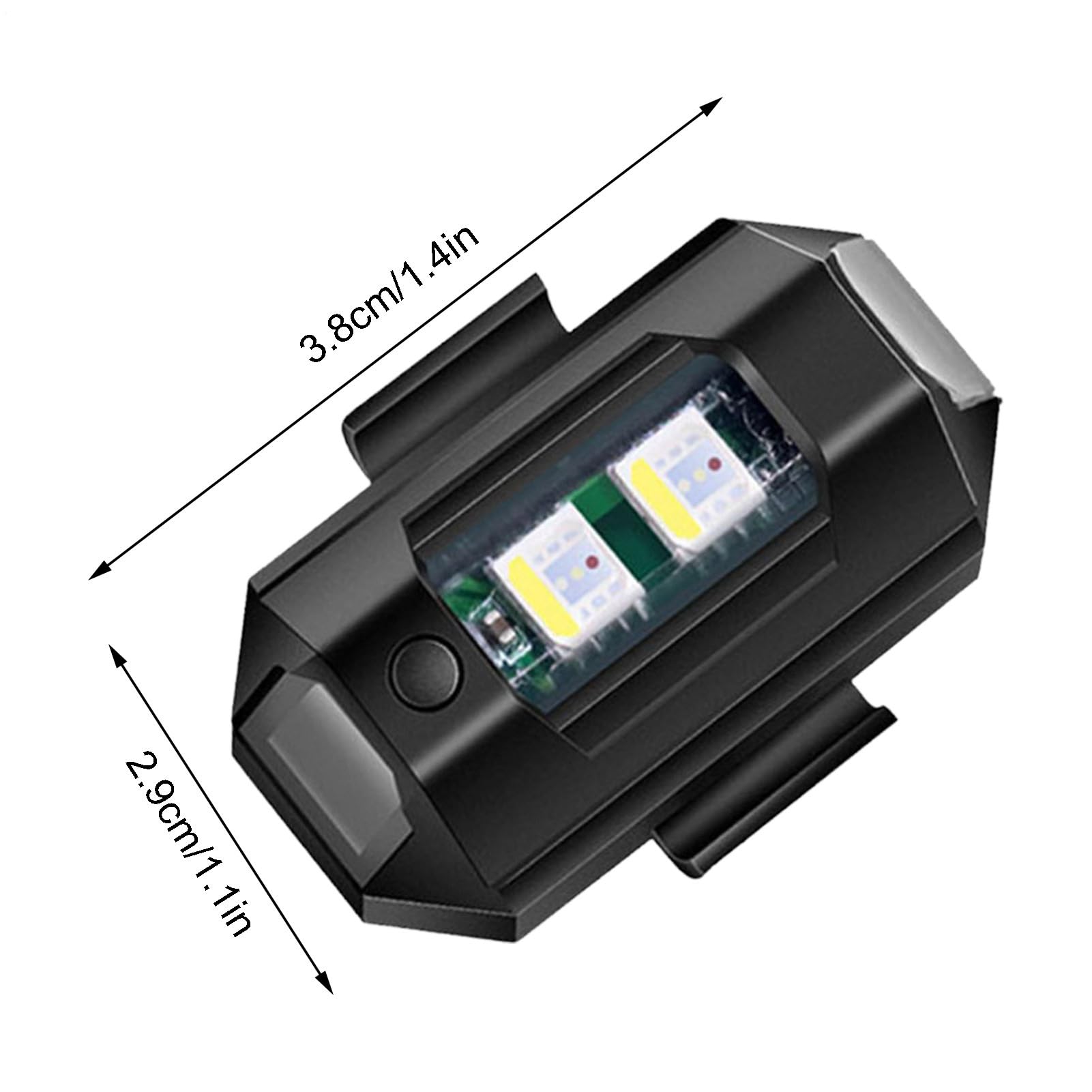 16 Lumière d'avertissement clignotante LED sans fil avec télécommande rouge et bleue pour pare-chocs avant de voiture - Chine Le flash LED lumière LED, lumière stroboscopique
